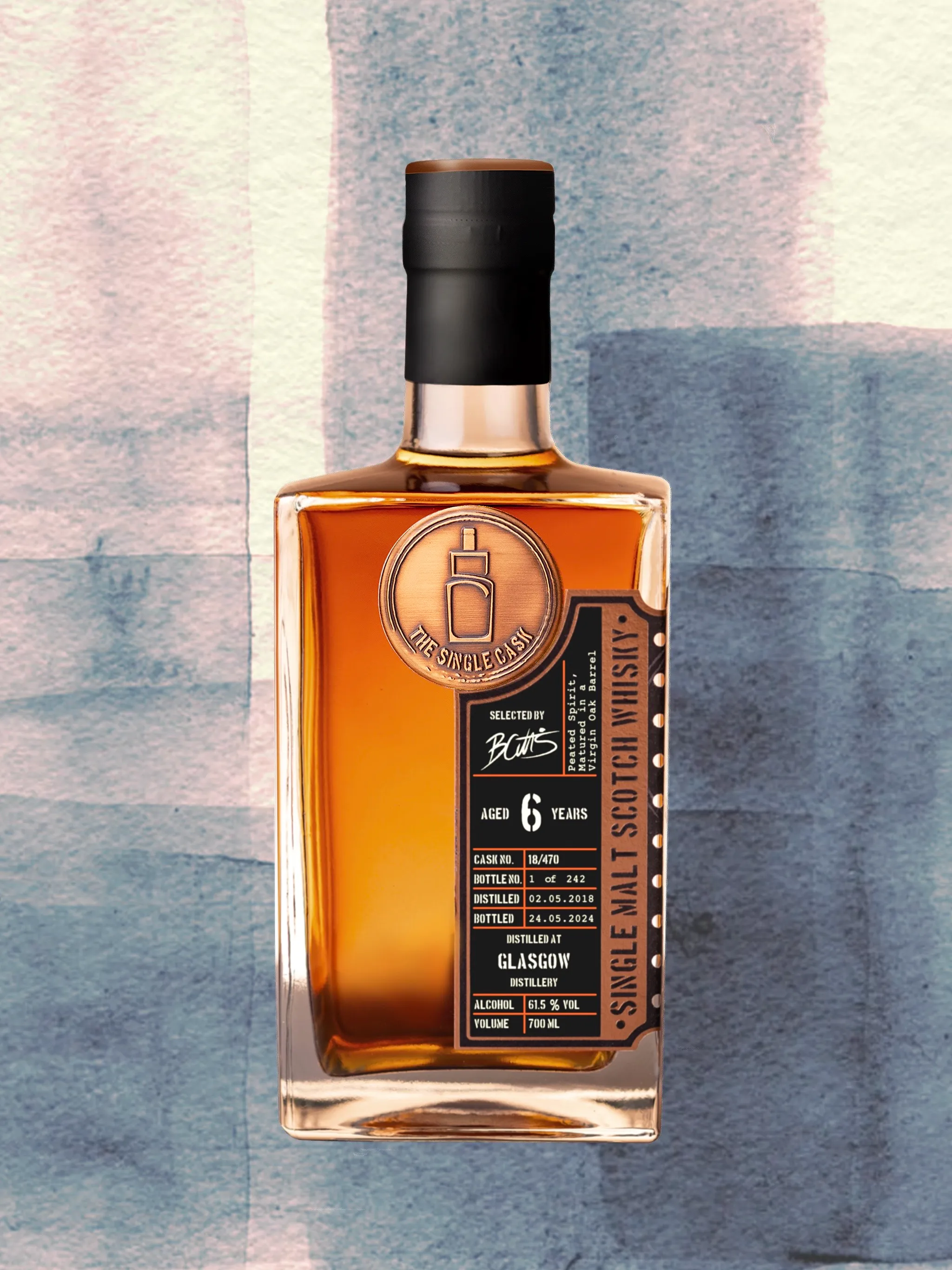 The Single Cask · Glasgow Distillery · 6 Years · Cask 18/470 bottle
