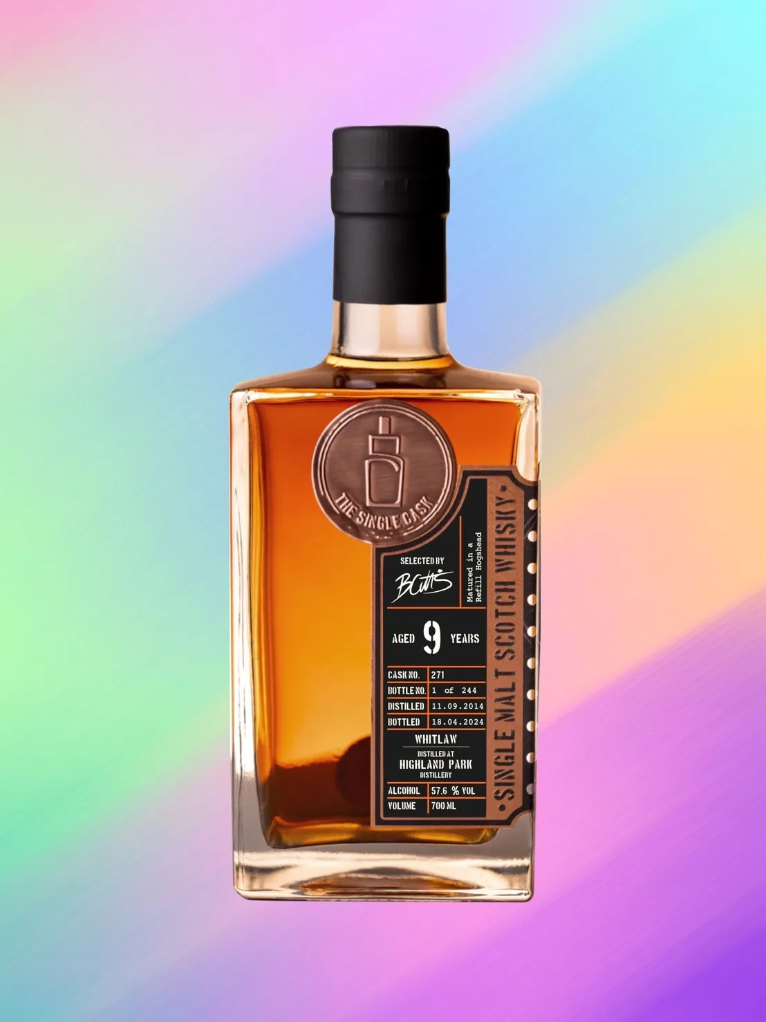 The Single Cask · Whitlaw · 9 Years · Cask 271 bottle