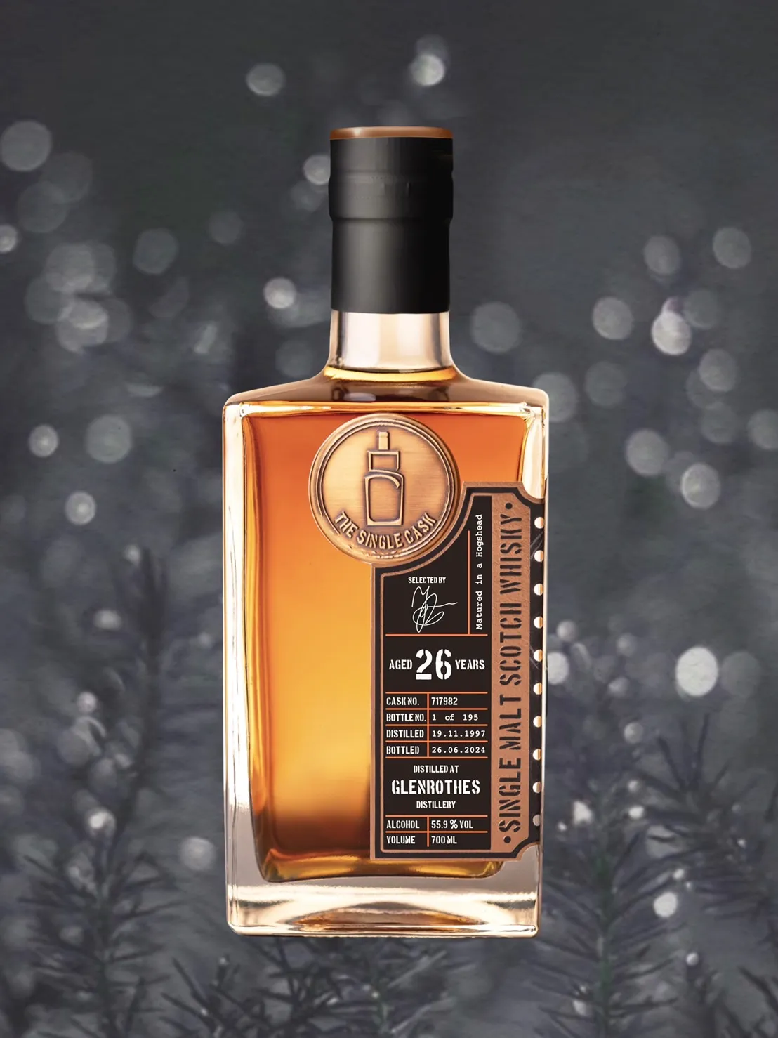 The Single Cask · Glenrothes · 26 Years · Cask 717982 bottle