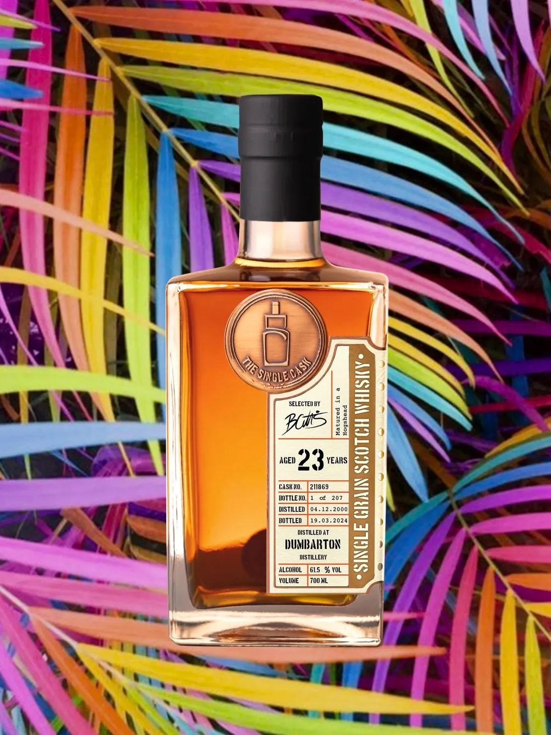 The Single Cask · Single Grain Scotch Whisky · 23 Years · Cask 211869 bottle