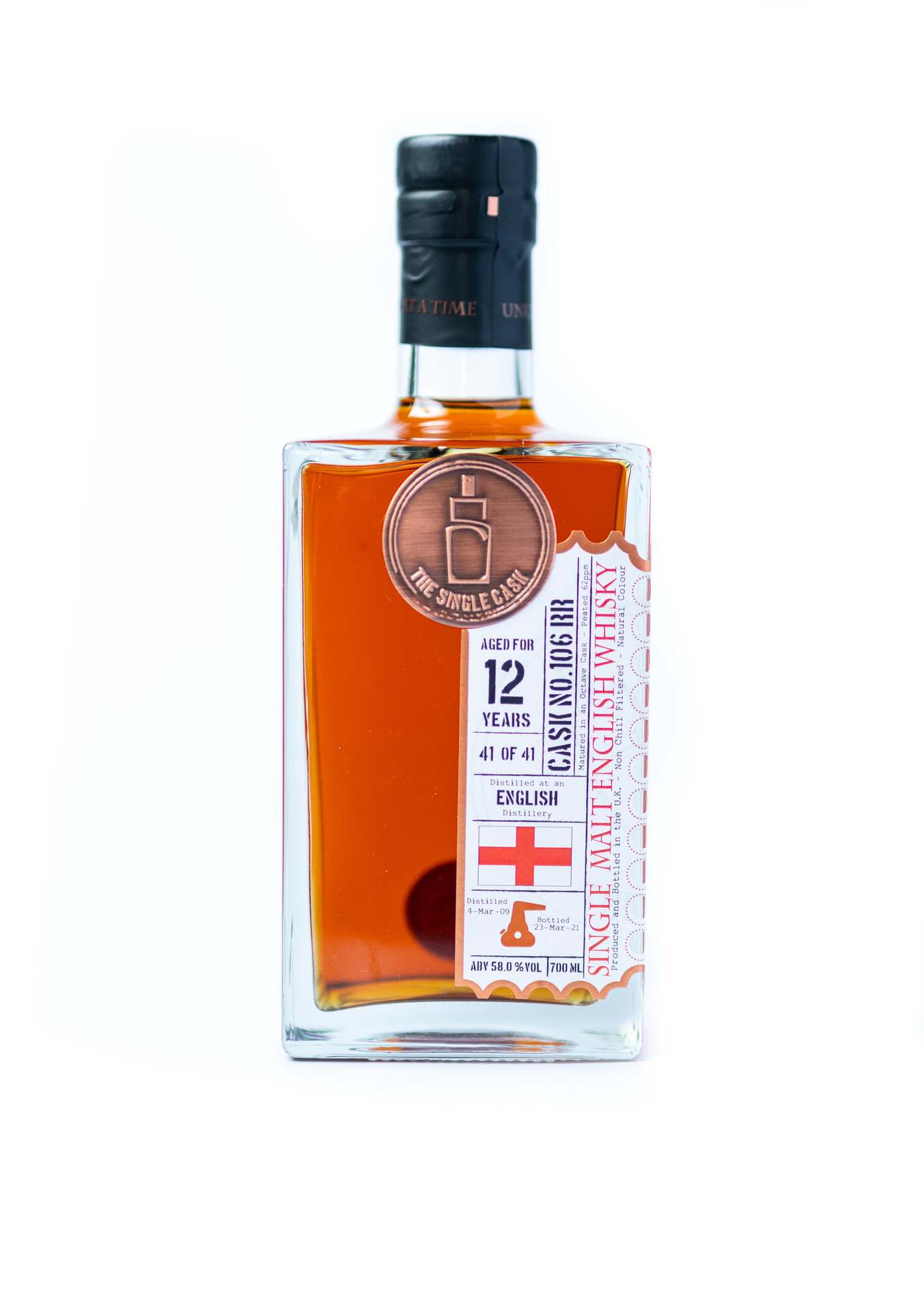 The Single Cask · English Whisky · 12 Years · Cask 106RR bottle