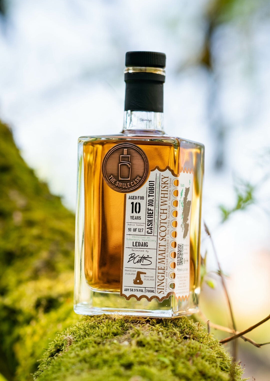 The Single Cask · Ledaig · 10 Years · Cask TOB01 bottle